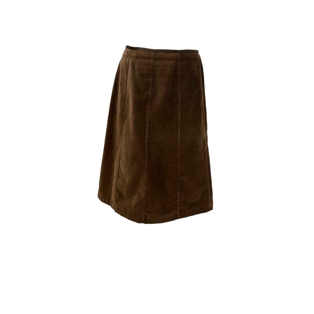 Sundance Brown Velvet Skirt Knee Length Sz 8 Western Cowgirl‎ Boho